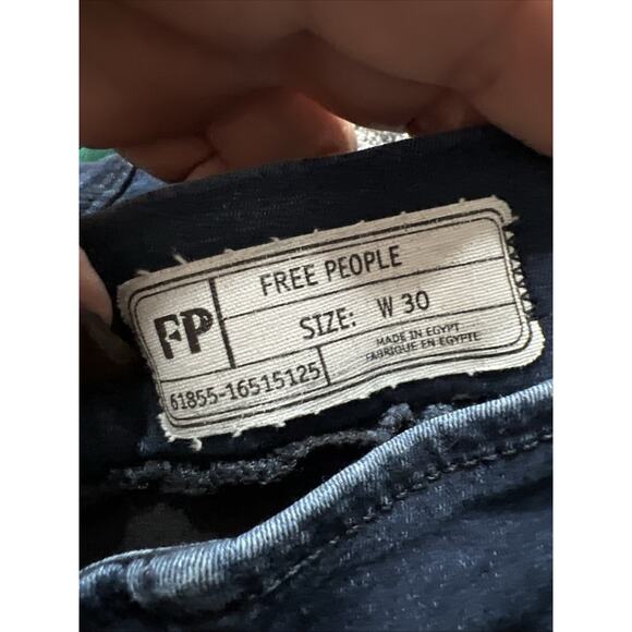 Free People Raw Hem High Rise Jegging Dark Blue Womens Size 30 - Picture 8 of 11